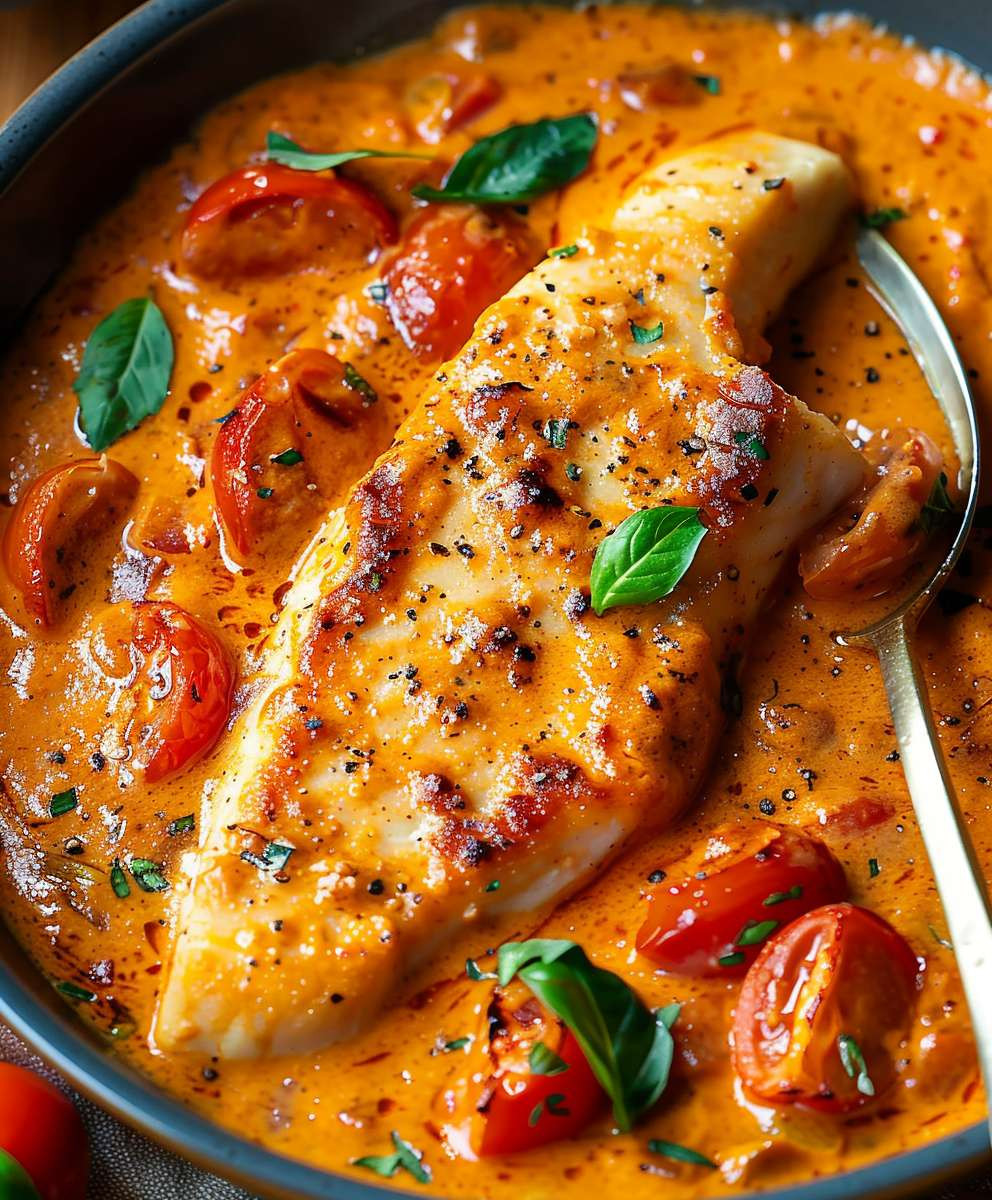 Hähnchenfilet Frischkäse Parmesan Soße