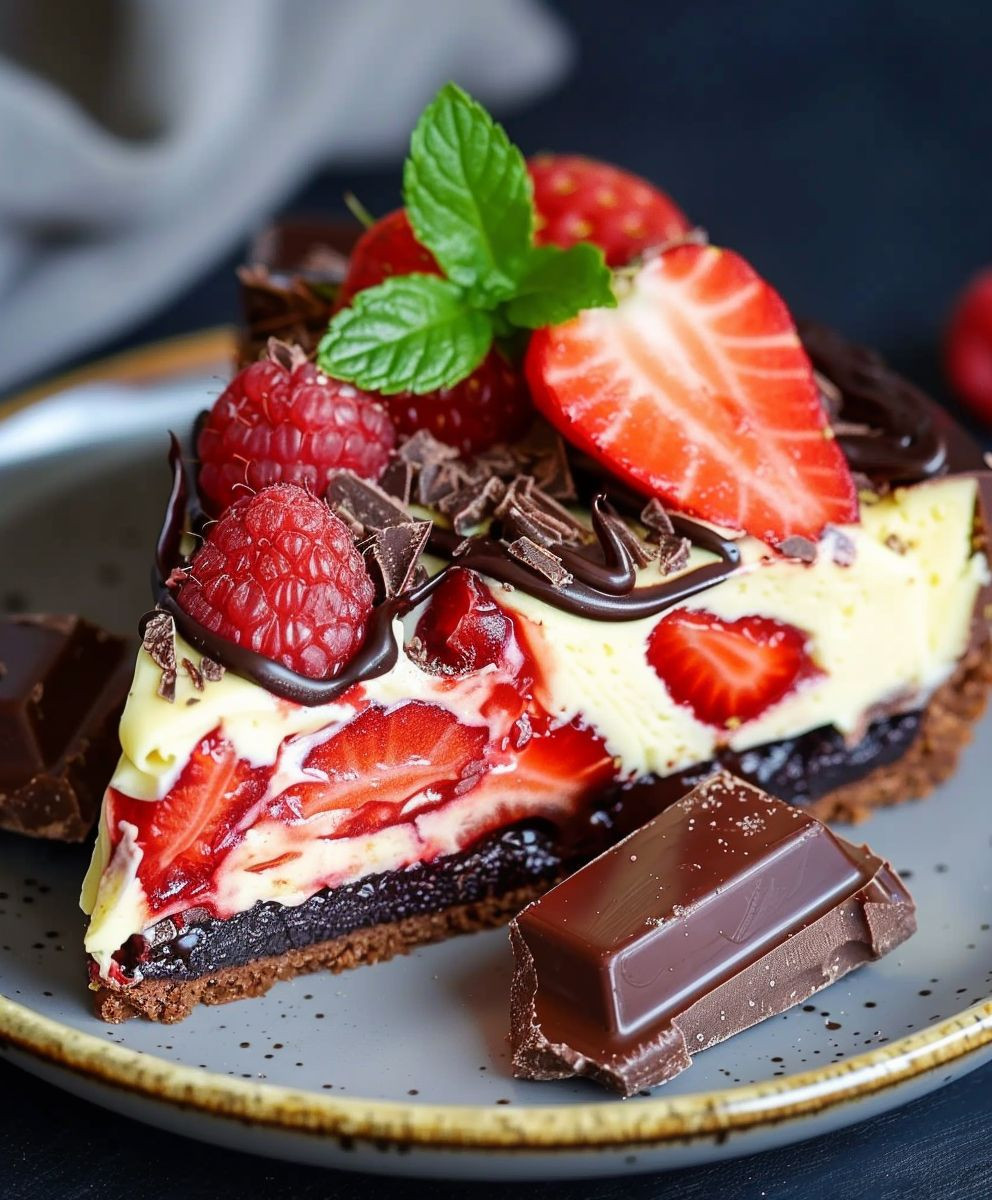 Erdbeer Schoko Käsekuchen Wirbel