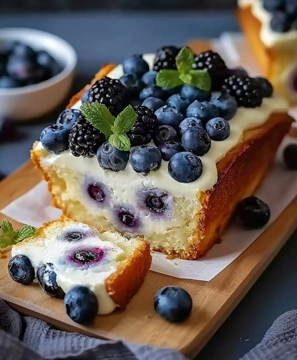 Joghurtkuchen Blaubeeren Zitrone