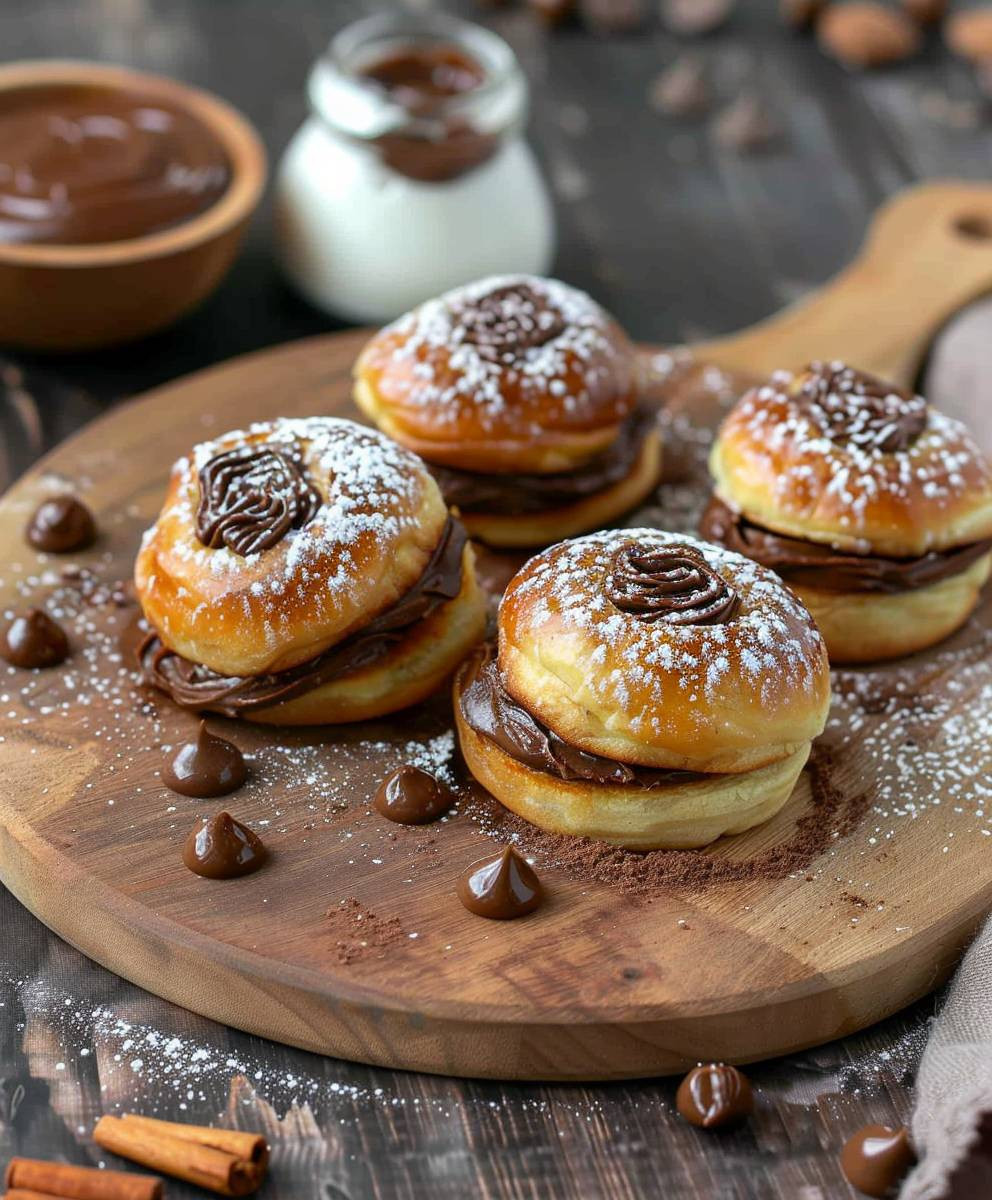 Mini Schokobrötchen mit Nutella