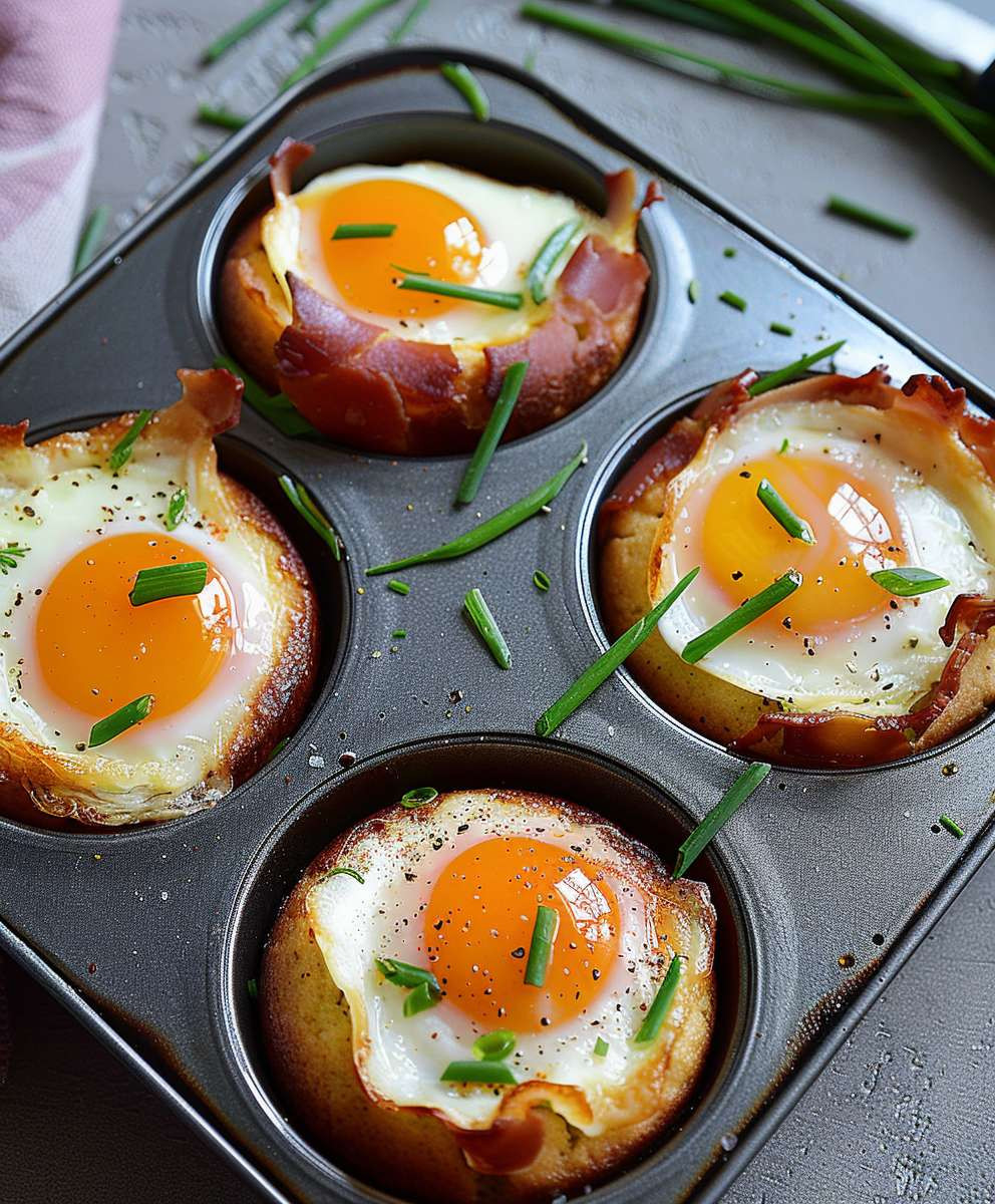 Frühstücksmuffins mit Ei