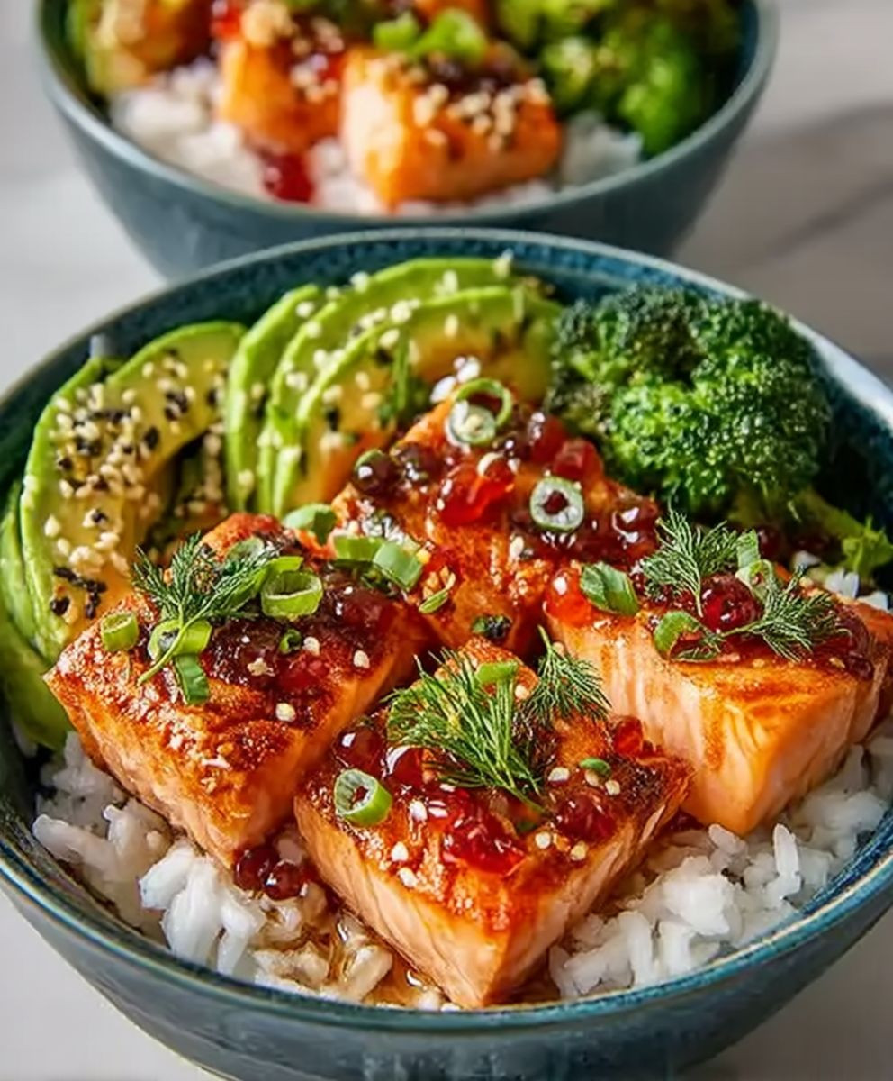 Knusprige Lachs Bowls