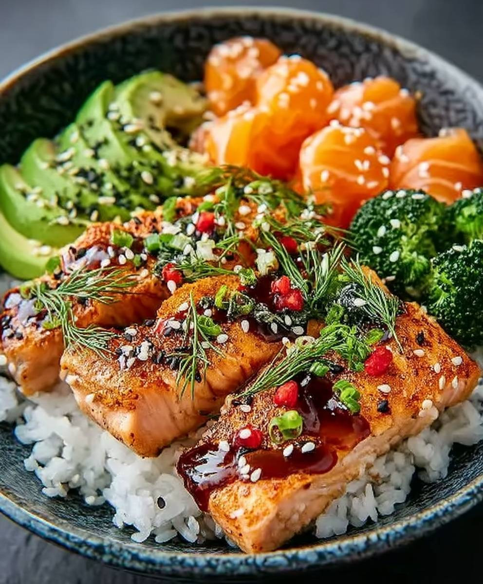 Knusprige Lachs Bowls