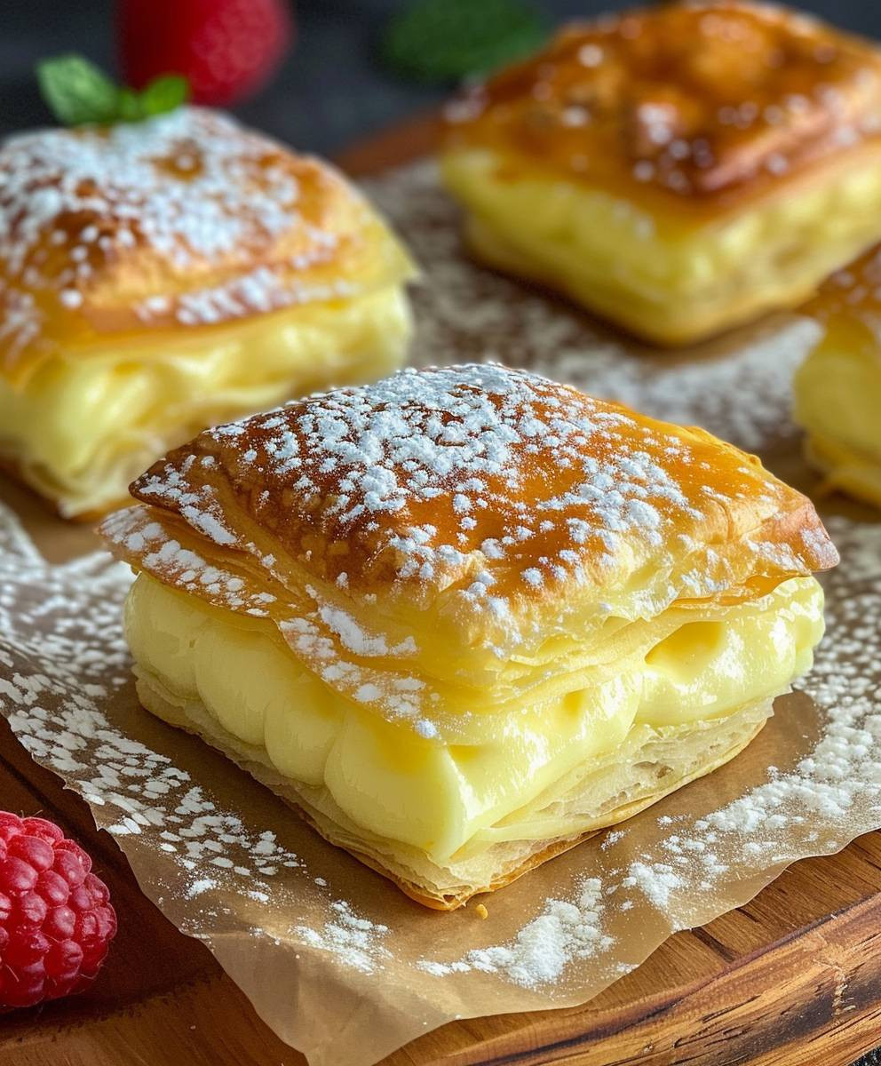 Blätterteig Puddingteilchen schnell backen