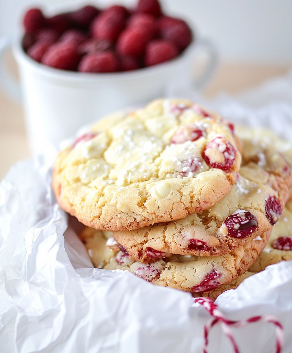 Beeren Cookies weiße Schokolade