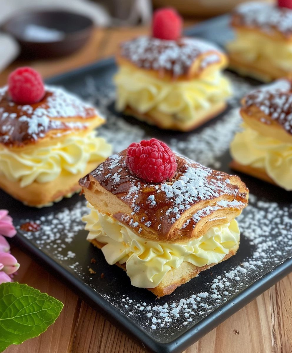 Blätterteig Puddingteilchen schnell backen