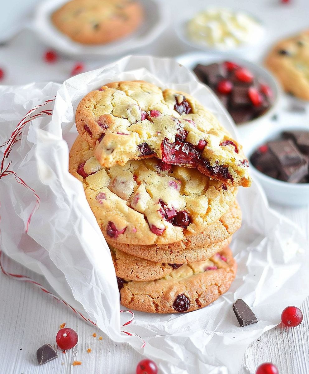 Beeren Cookies weiße Schokolade