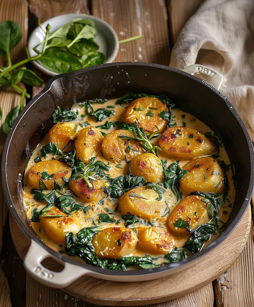 Spinat Kartoffel Pfanne