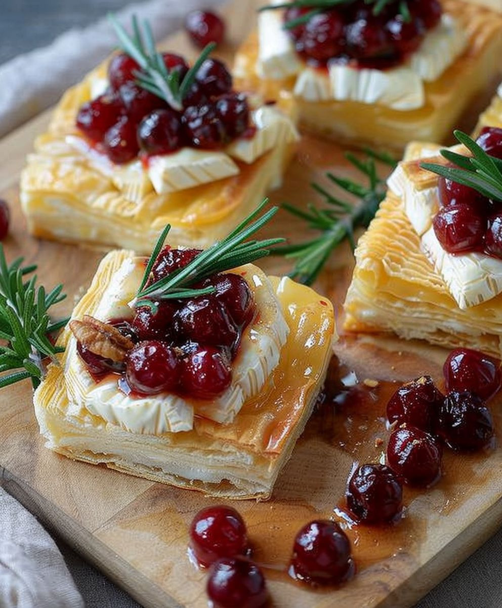 Camembert Blätterteig Häppchen
