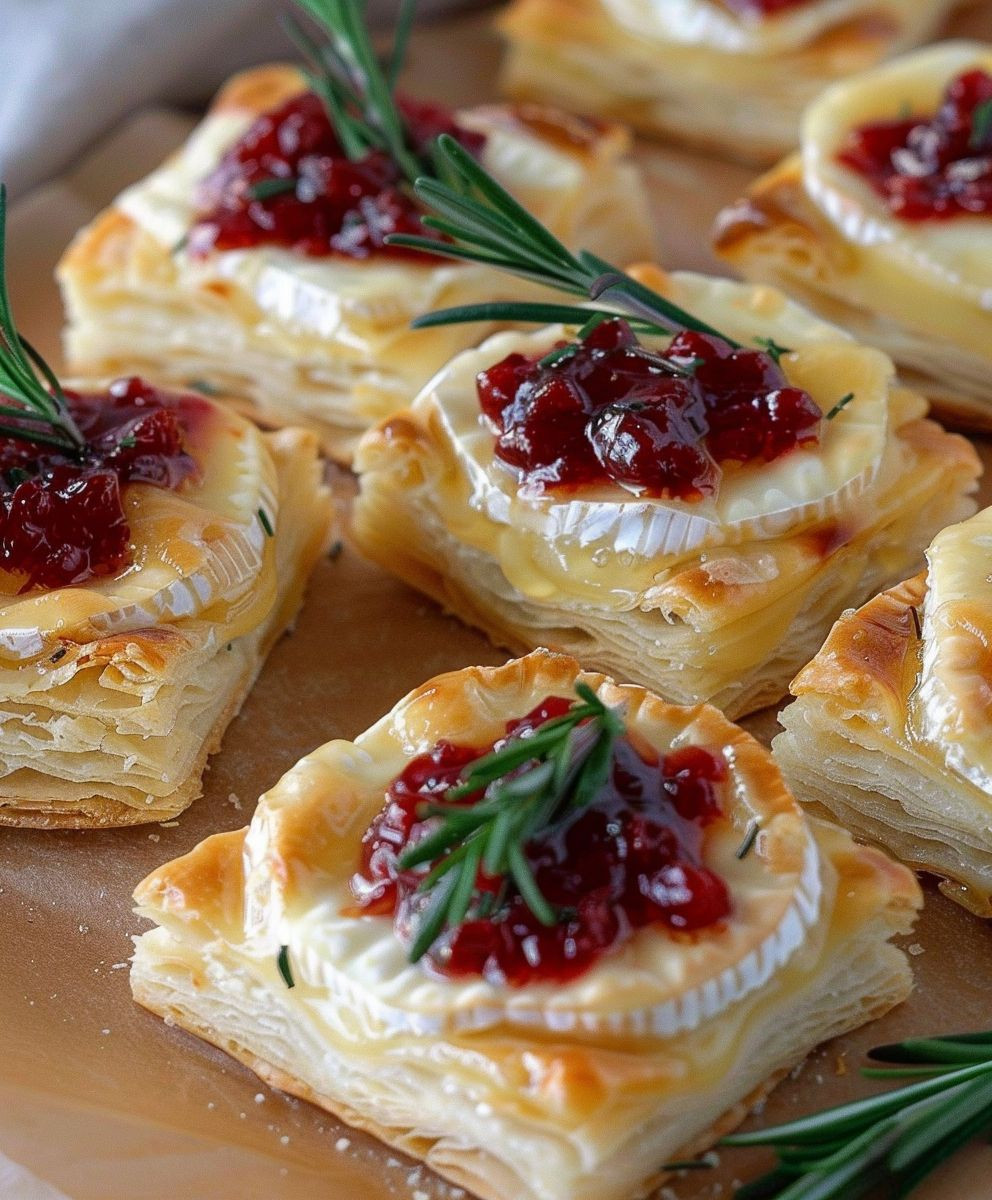 Camembert Blätterteig Häppchen