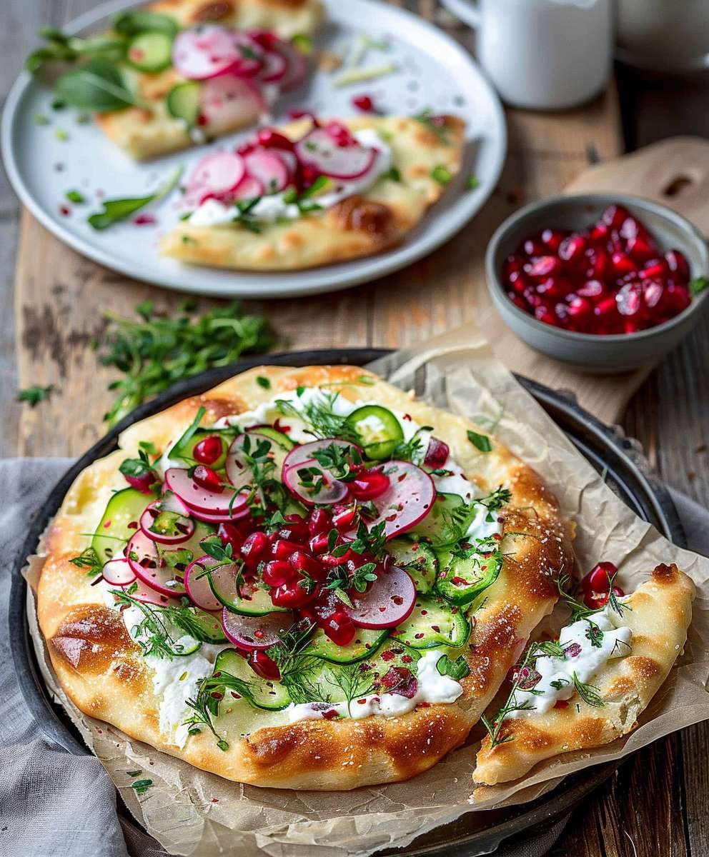 Low Carb Flammkuchen Quarkteig