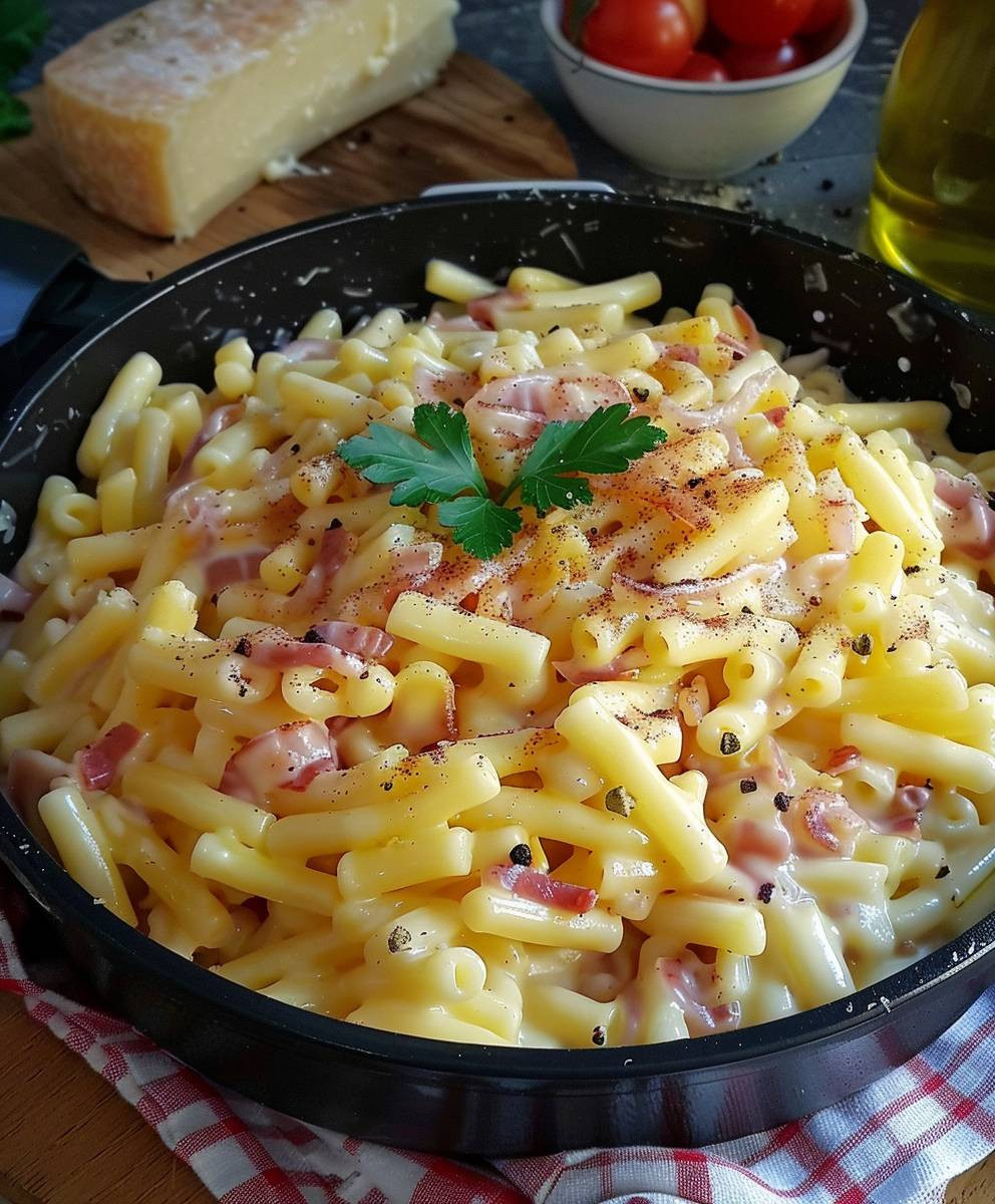 Käse Schinken Nudeln