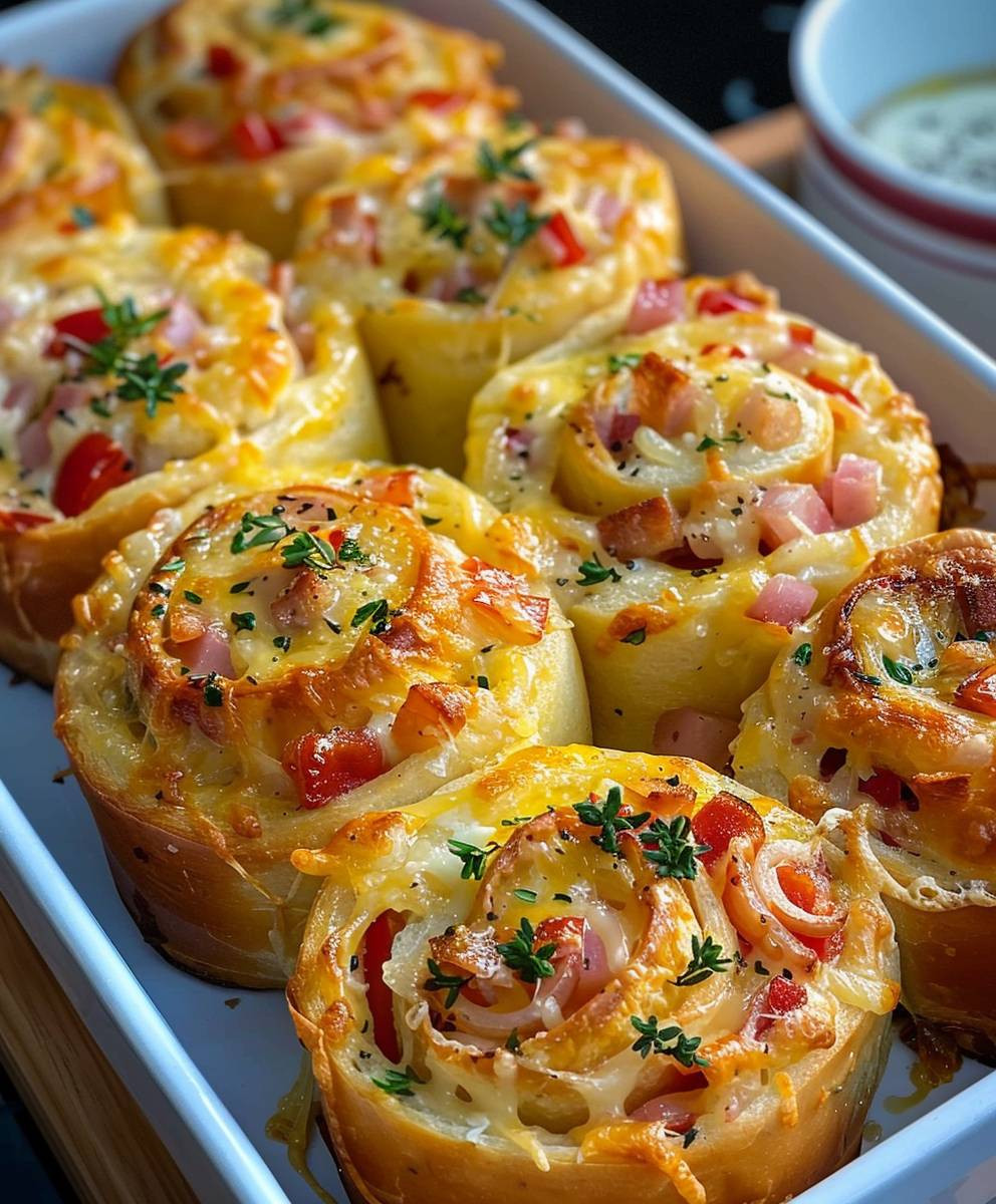 Frühstücksrollen Rührei Käse Speck