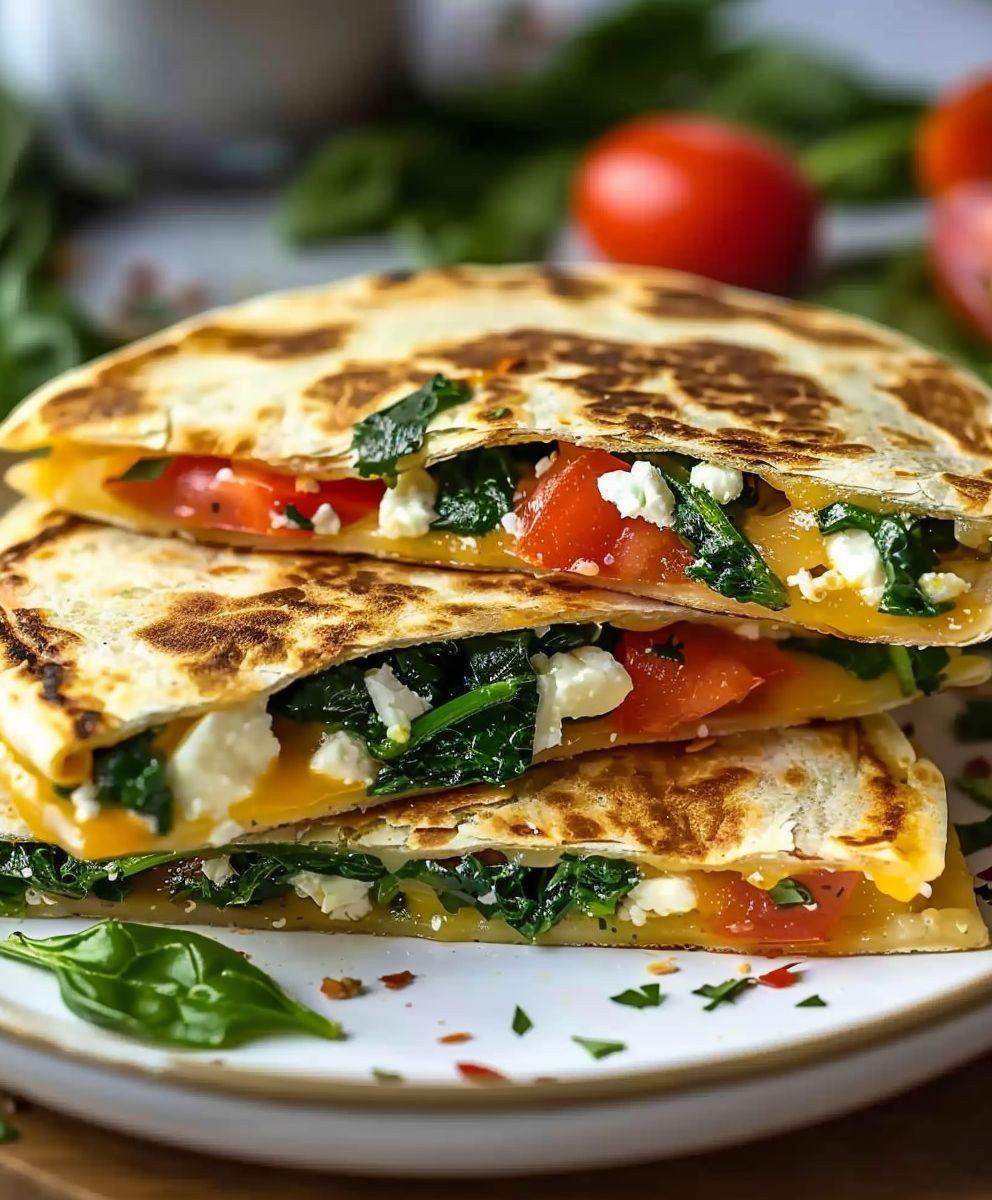 Spinat Feta Quesadillas