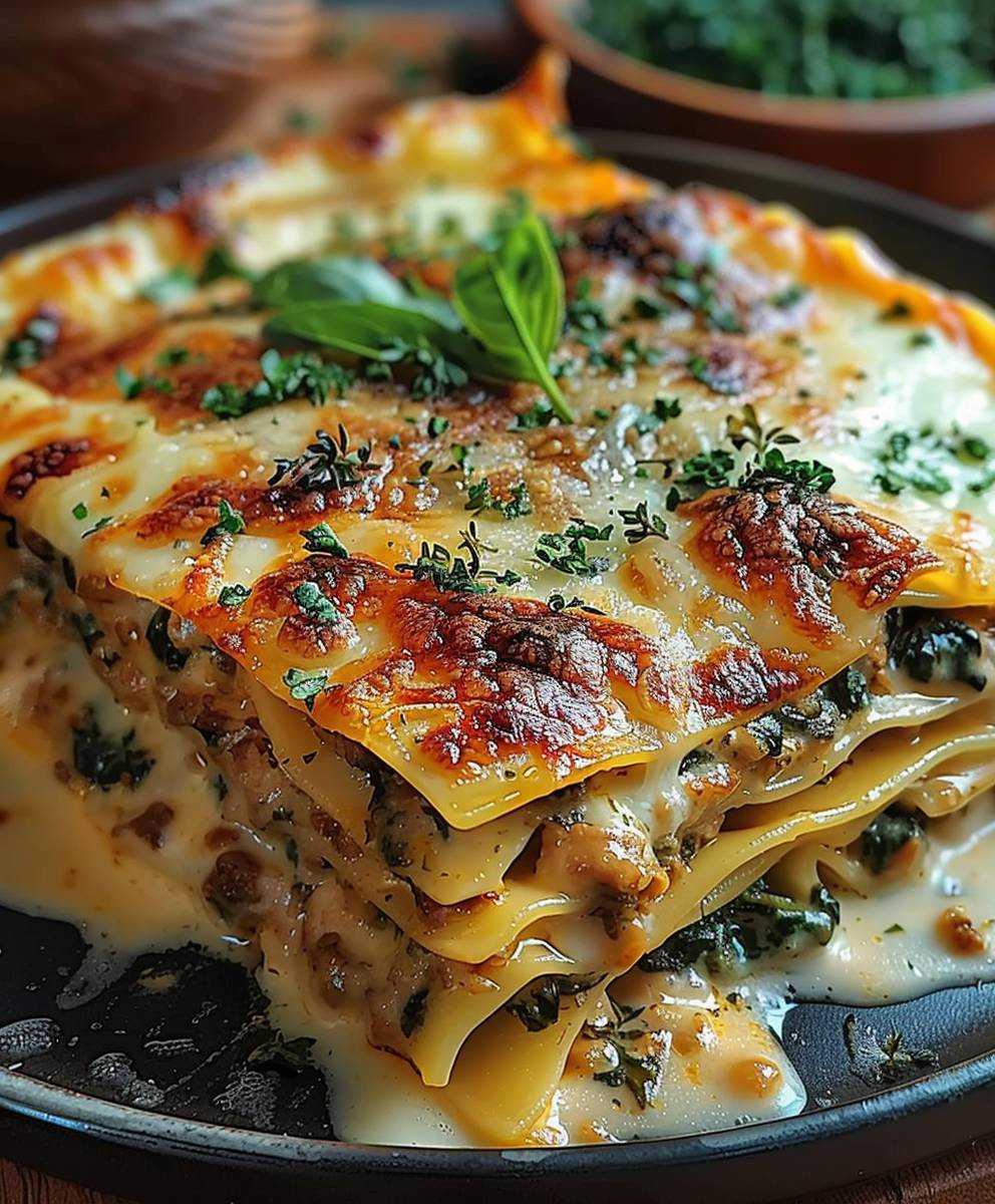 Spinat Pilz Lasagne Familie