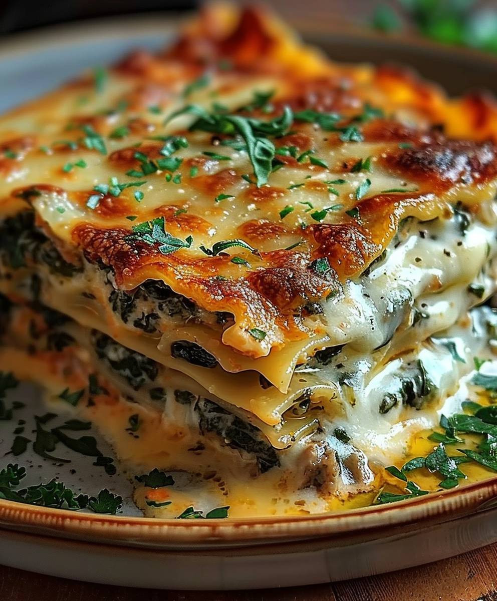 Spinat Pilz Lasagne Familie