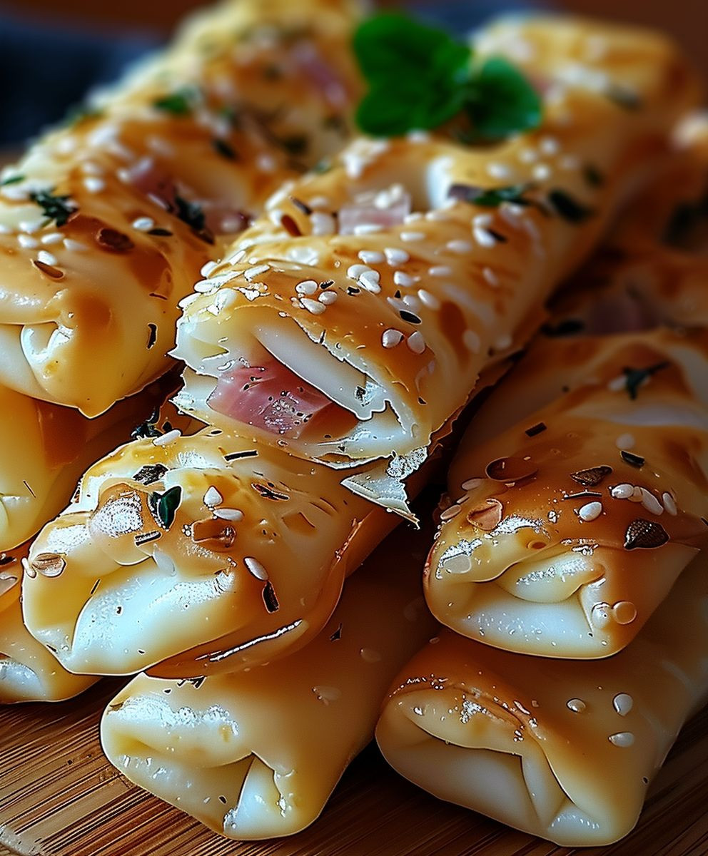 Blätterteig Schinken Käse Snack