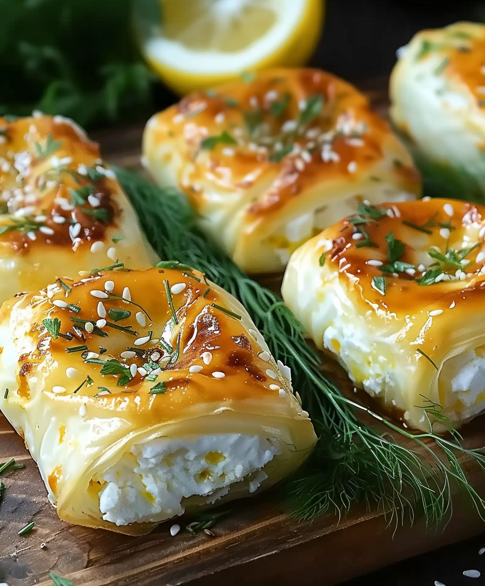 Knusprige Feta Röllchen Ofen