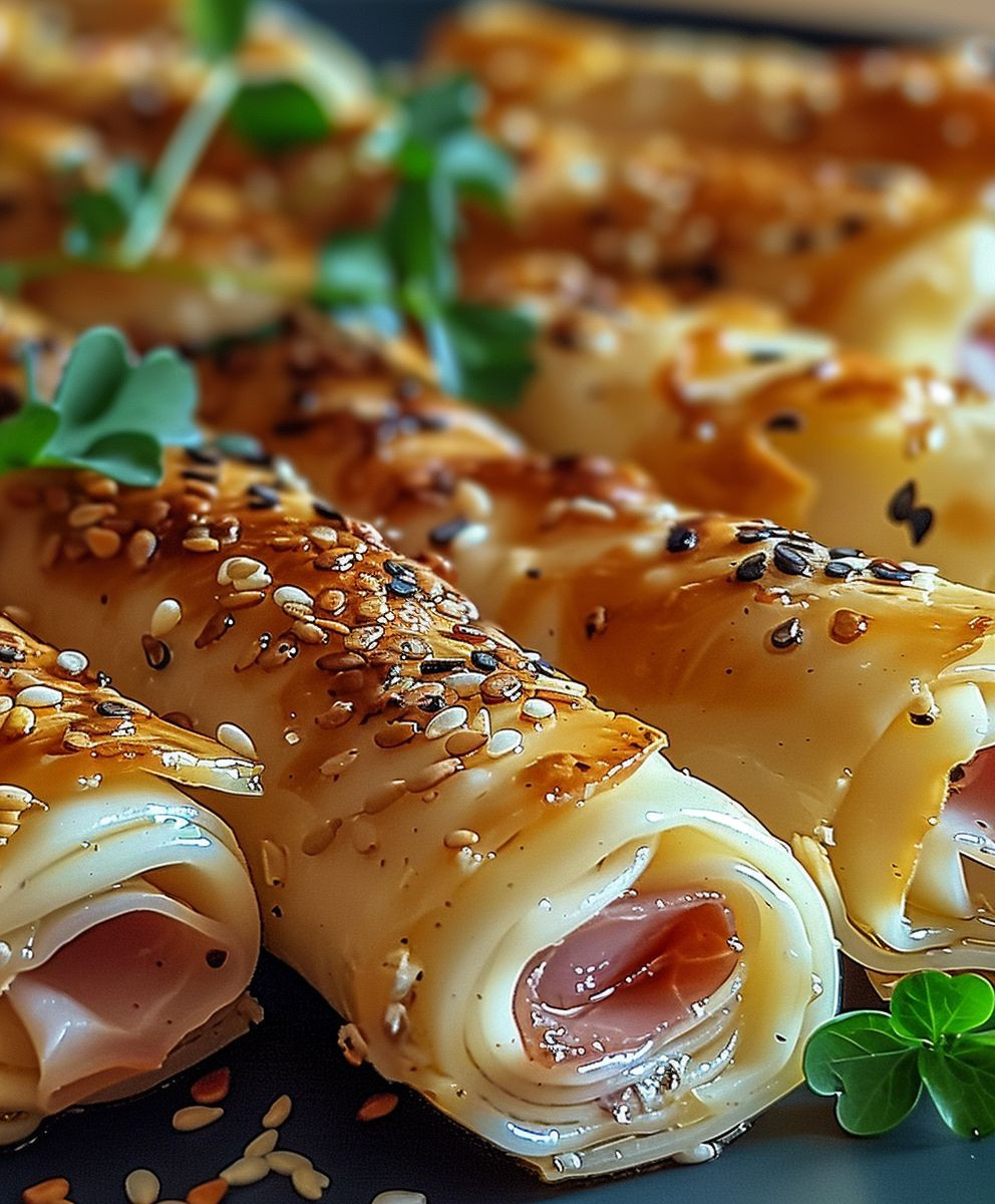 Blätterteig Schinken Käse Snack