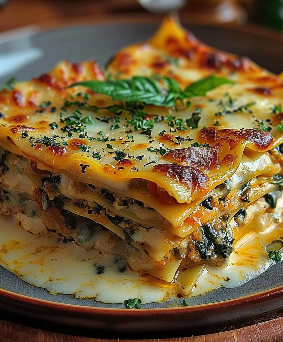 Spinat Pilz Lasagne Familie
