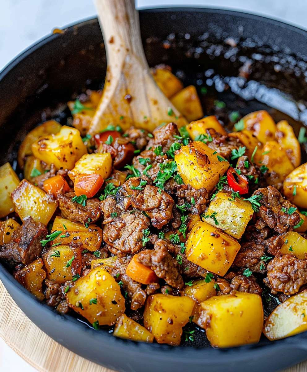 Kartoffelpfanne mit Hackfleisch