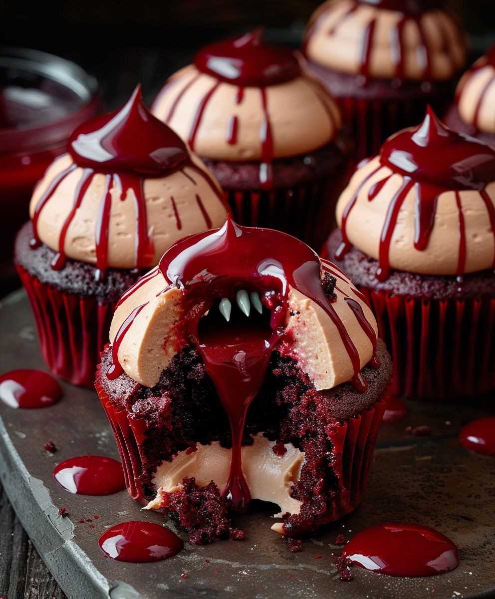 Halloween Vampire Cupcakes