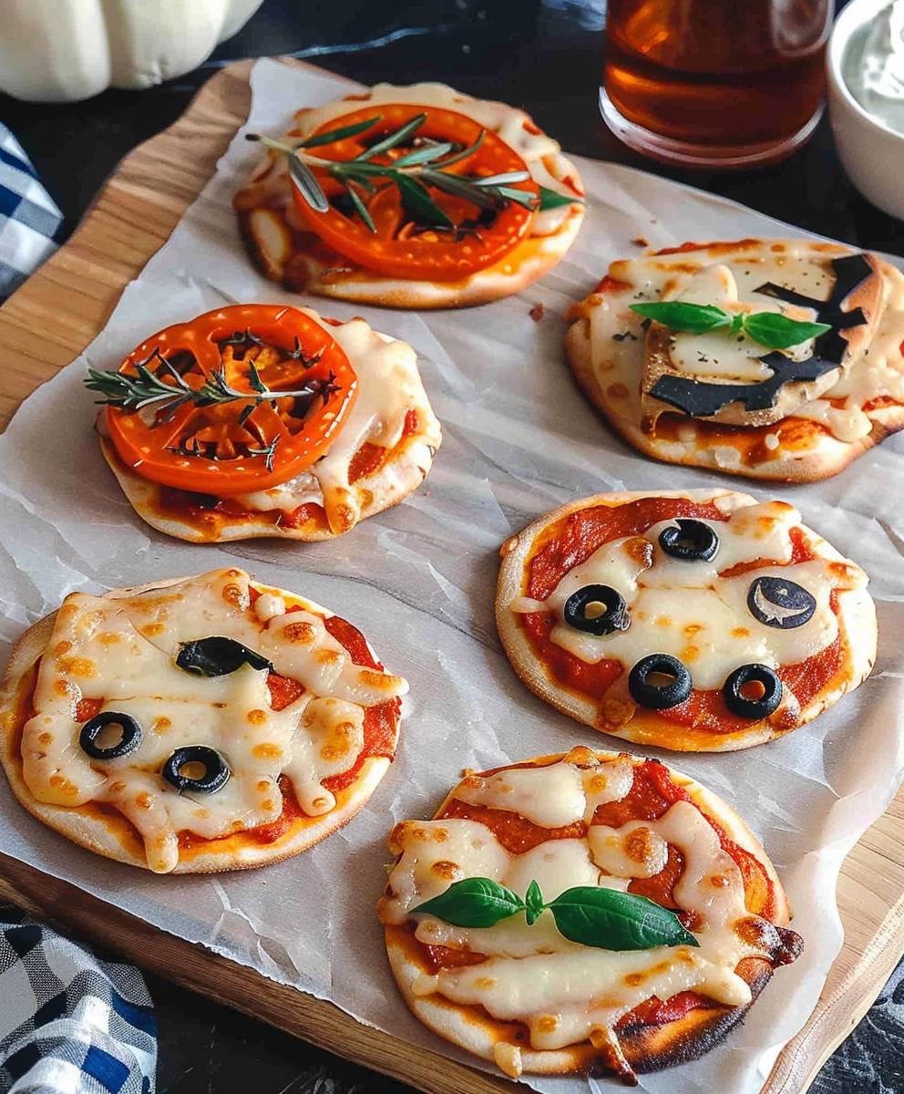 Mini Halloween Pizzas