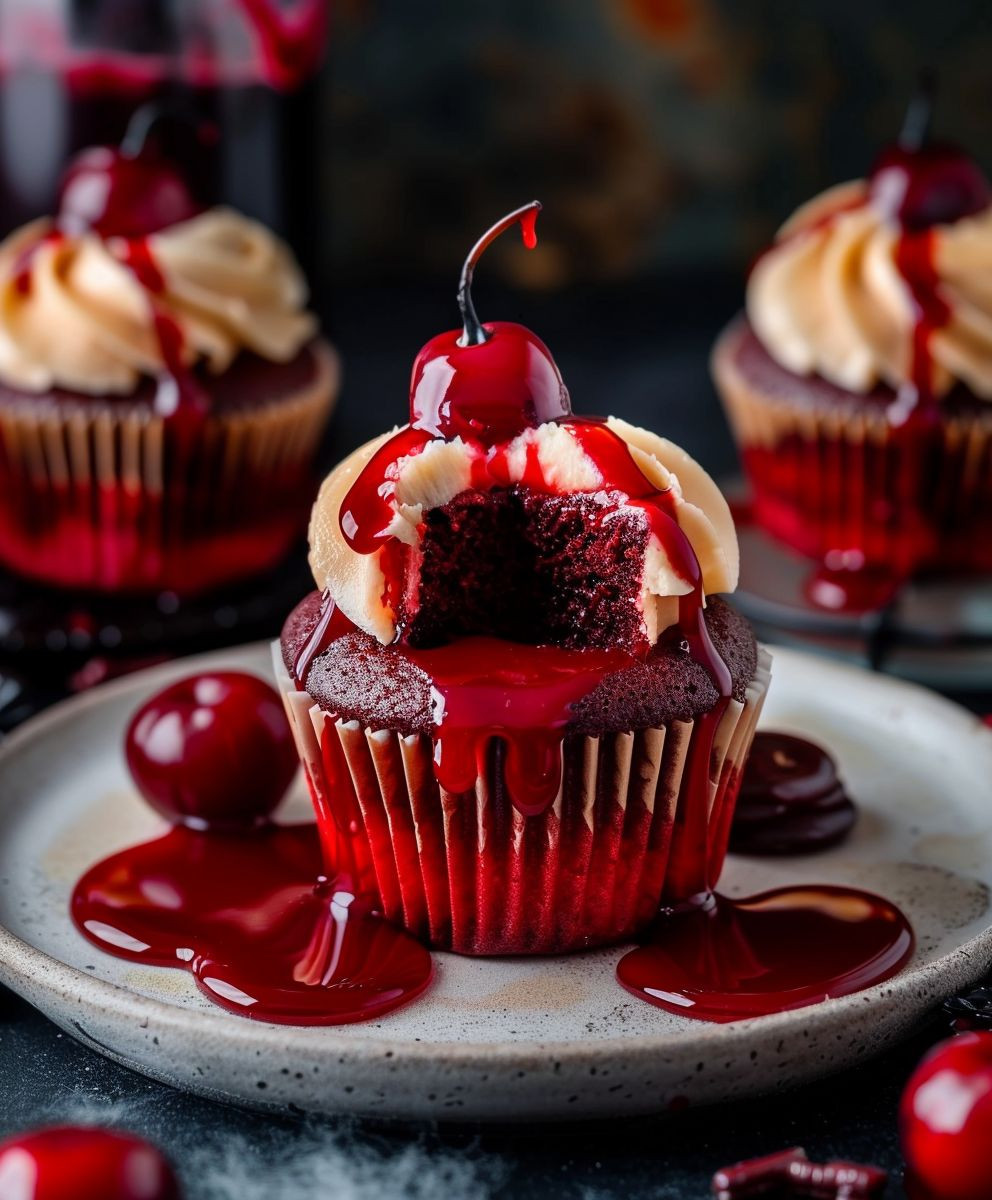 Halloween Vampire Cupcakes