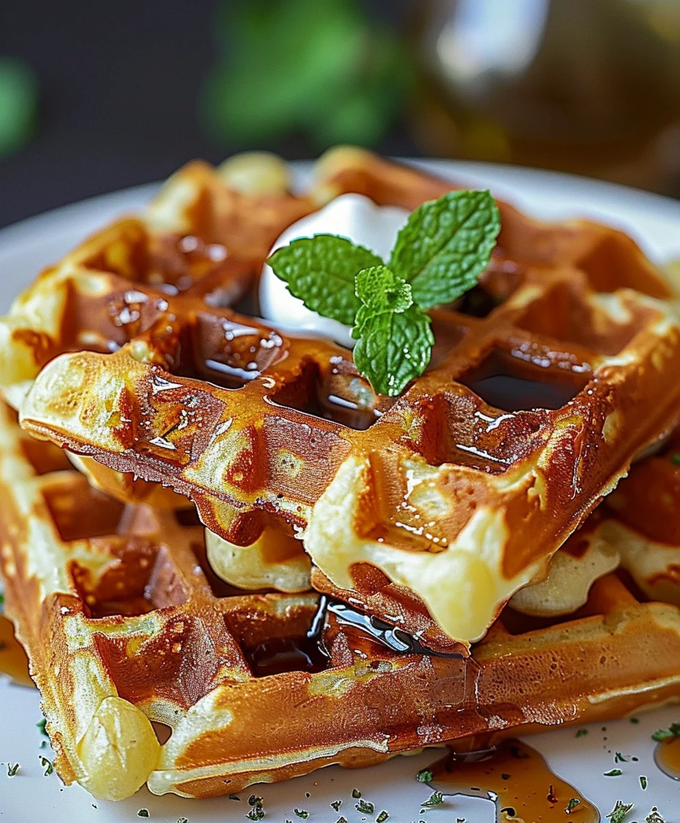 Einfache & Knusprige Kartoffelwaffeln