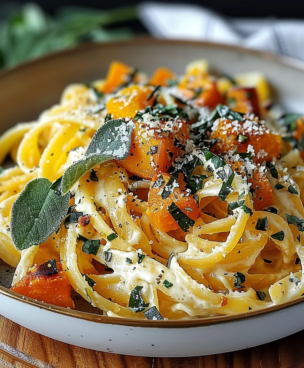 Köstliche Butternut-Kürbis-Salbei-Pasta – Herzhaft & Cremig!