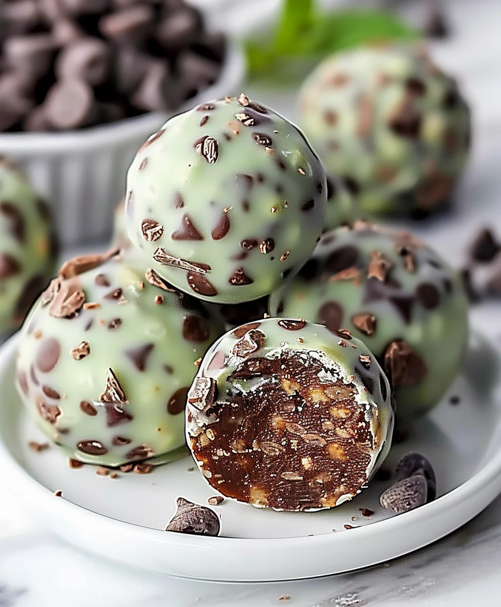 Leckere Minz Schoko Chip Proteinbällchen – Dein Power-Snack