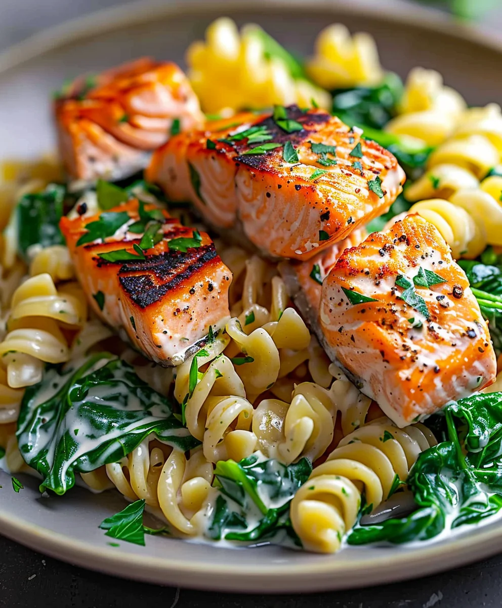 Lachs-Spinat-Pasta: Einfach, schnell & unglaublich lecker!