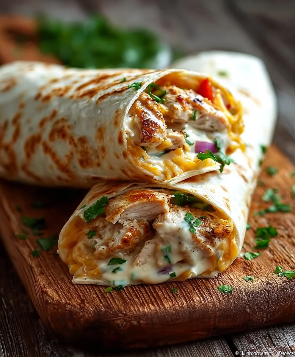 Speedy Cheesy Garlic Chicken Wraps: Dinner in Minutes!