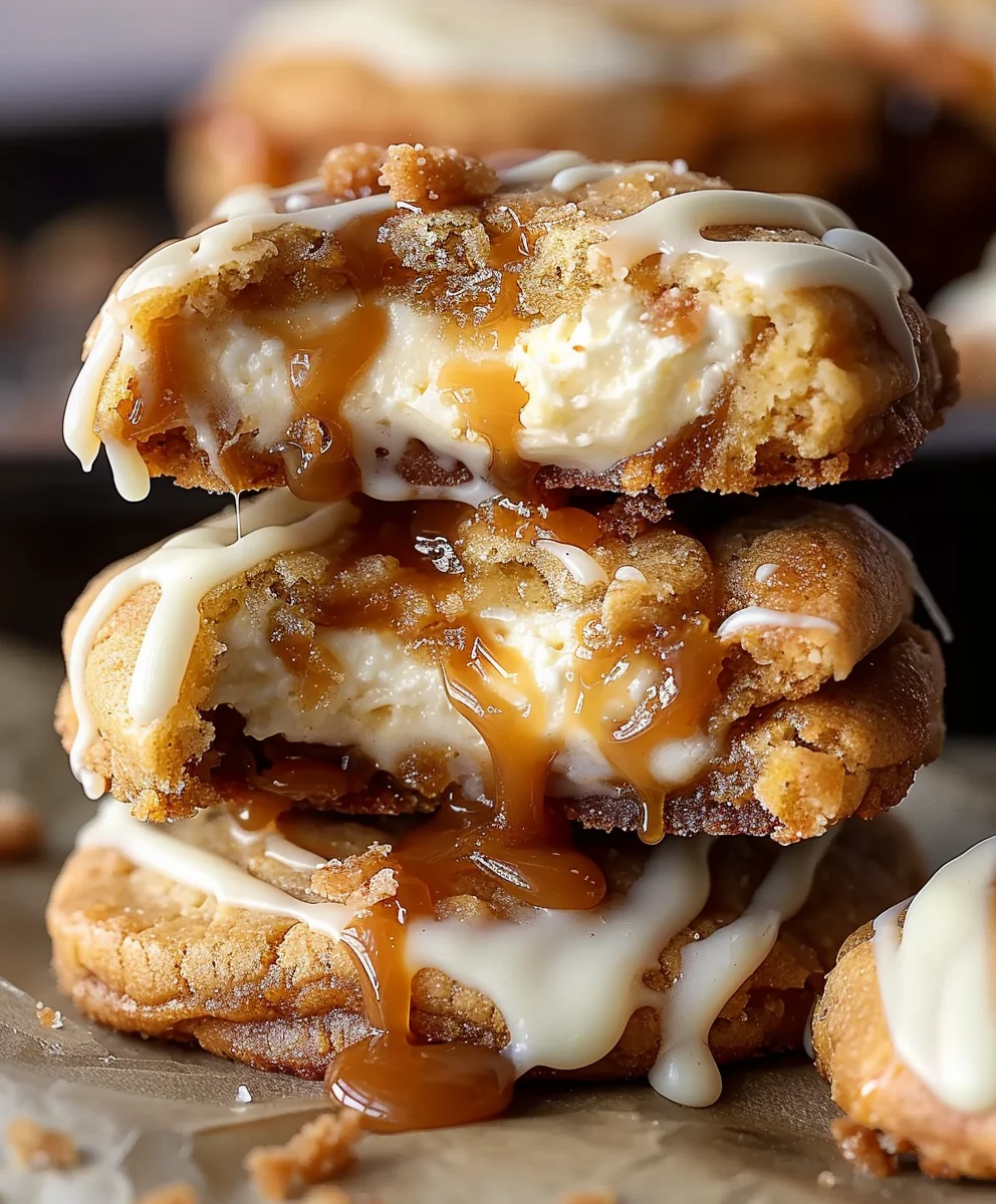 Copycat Crumbl Salted Caramel Cheesecake Cookies Gooey Decadent And Utterly Irresistible
