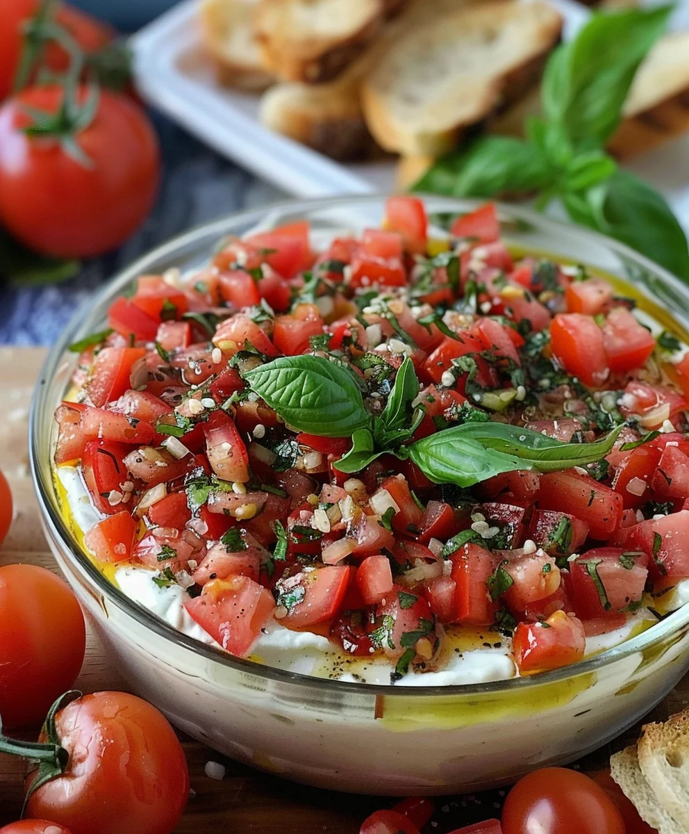 Bruschetta Dip: Lebhafter & aromatischer Vorspeise-Genuss