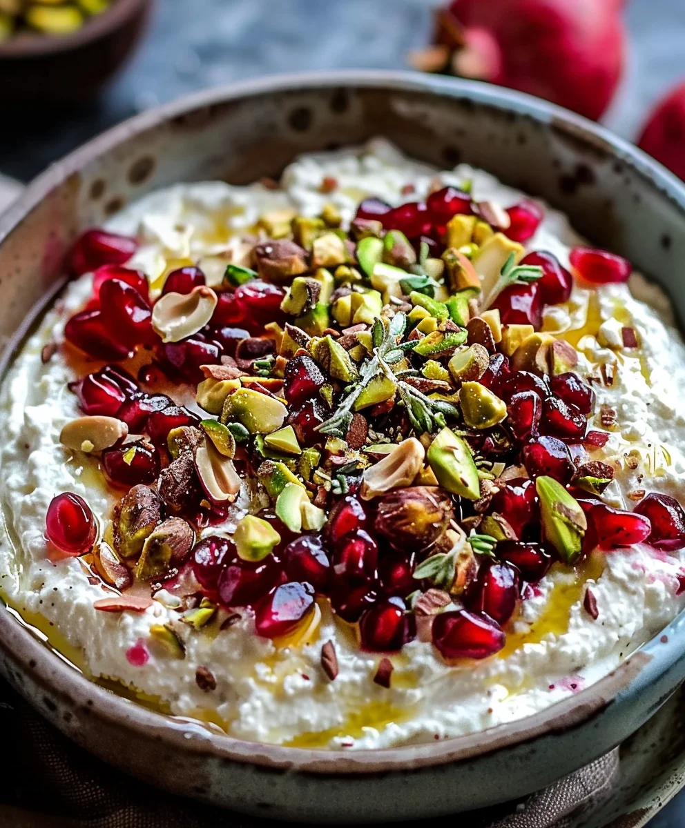 Granatapfel Pistazien Feta-Creme