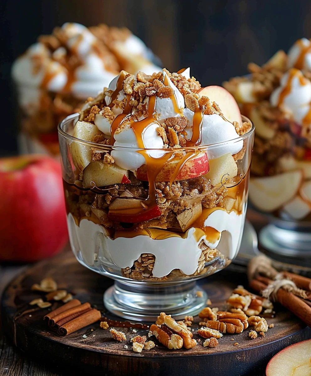 Köstliches Bratapfel Karamell Trifle: Einfach & unwiderstehlich