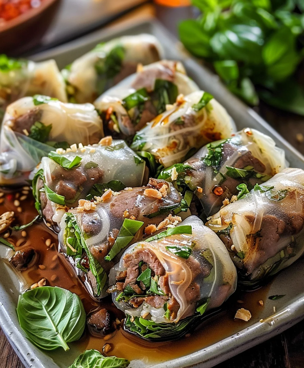 Thai Basil Beef Rolls: Aromatisch-frisch & einfach gemacht
