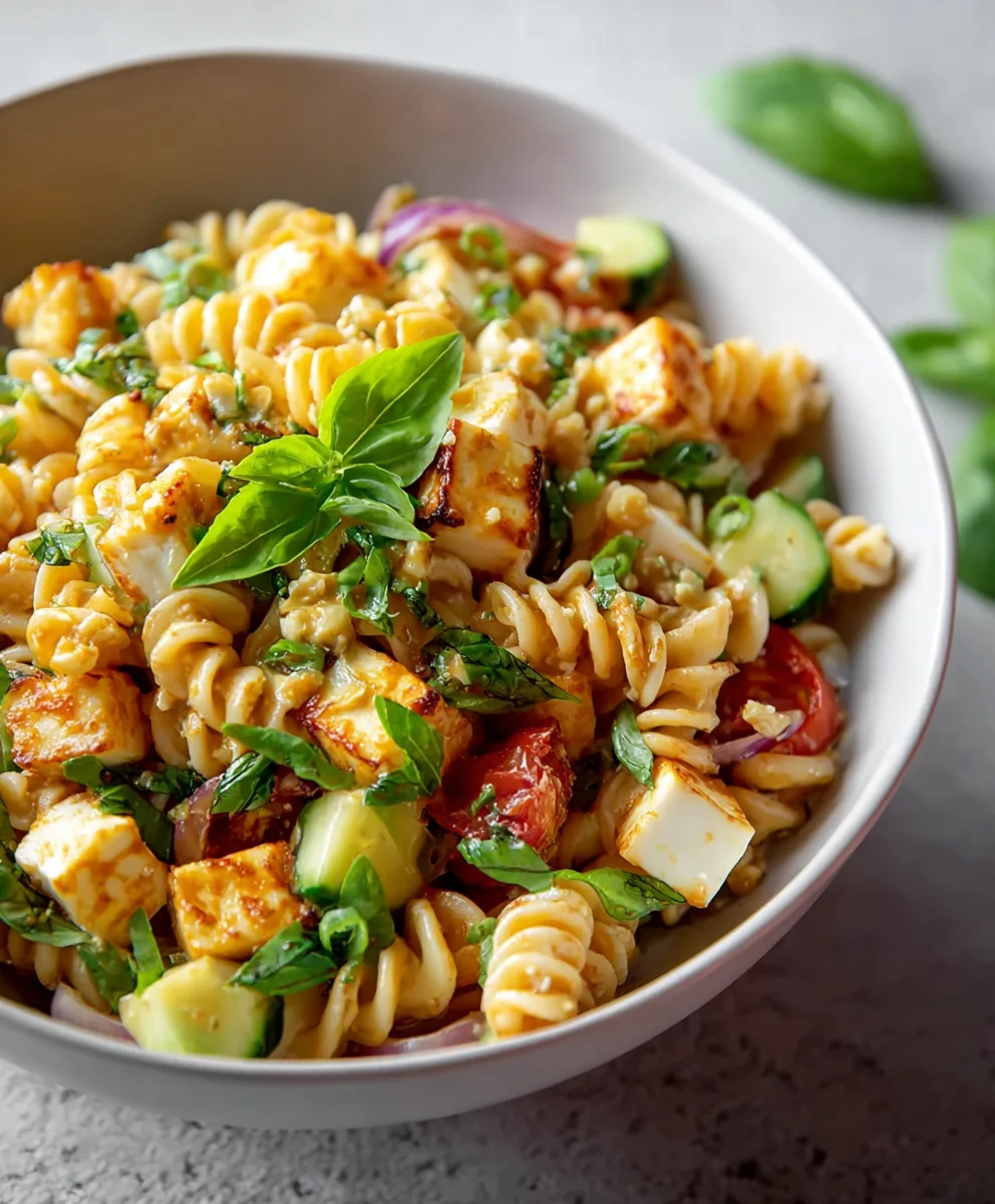 Colorful Halloumi Pasta Salad
