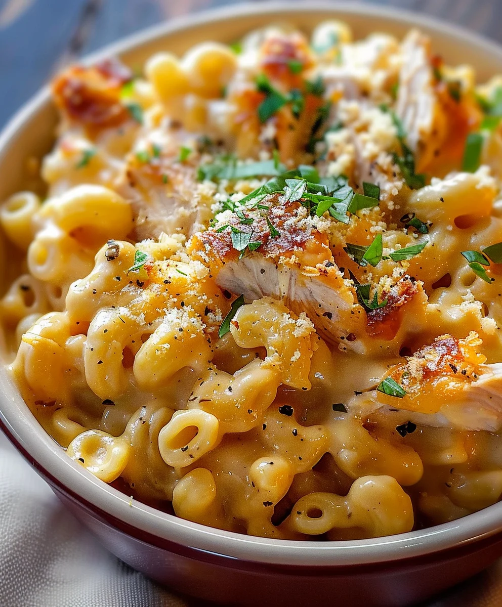 Süß-scharfes Honig-Pfeffer Hähnchen Mac & Cheese Rezept