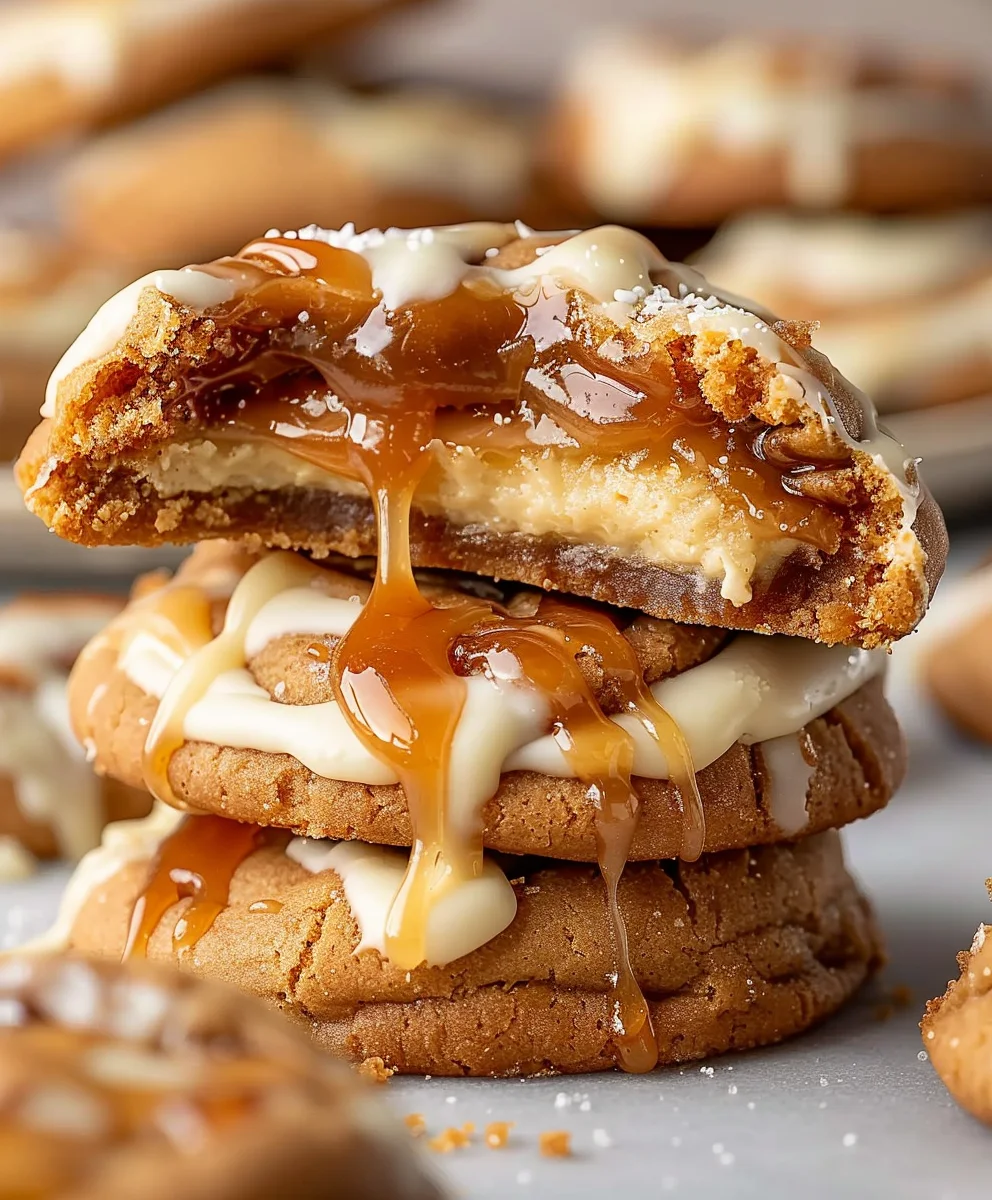 Crumbl Copycat Salted Caramel Cheesecake Cookies - Unwiderstehlich!
