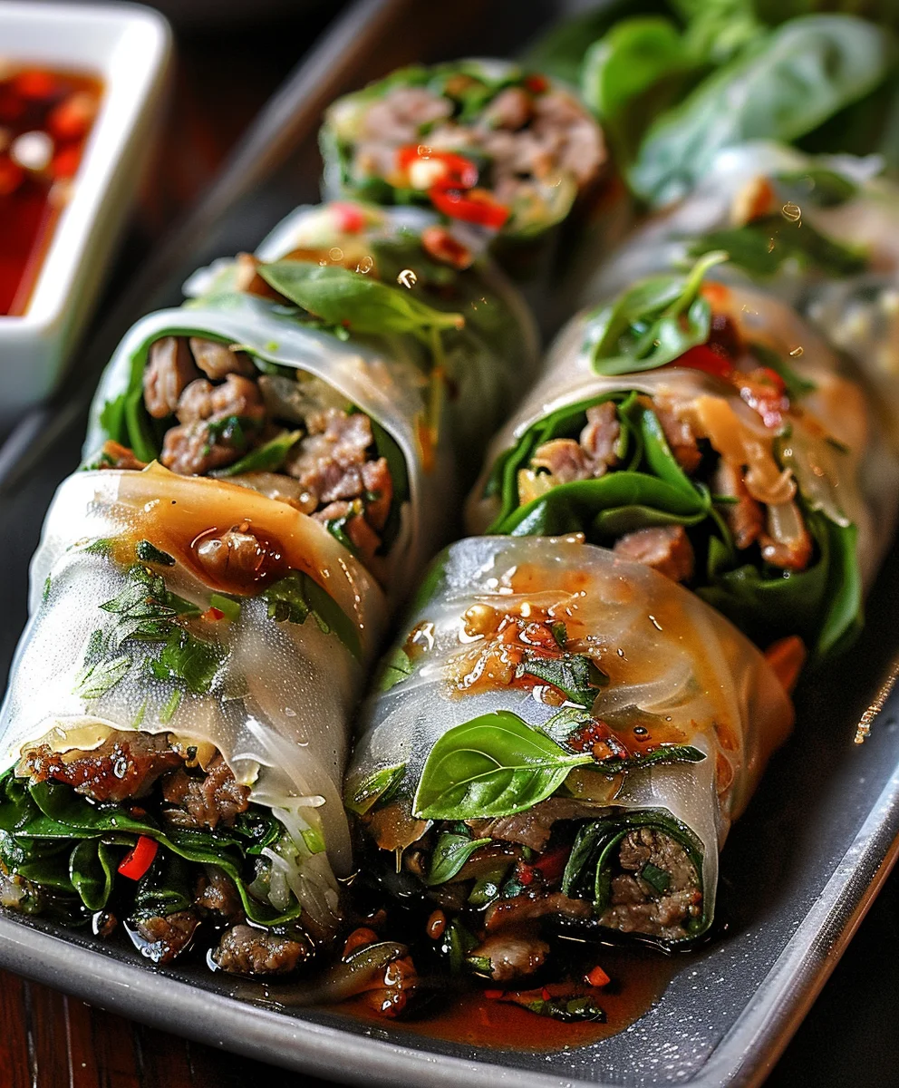 Thai Basil Beef Rolls: Aromatisch-frisch & einfach gemacht