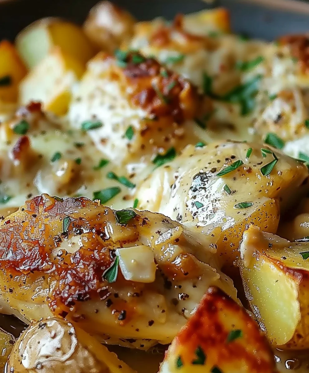 Knoblauch-Parmesan-Crockpot-Hähnchen & Kartoffeln: Ein Traum!