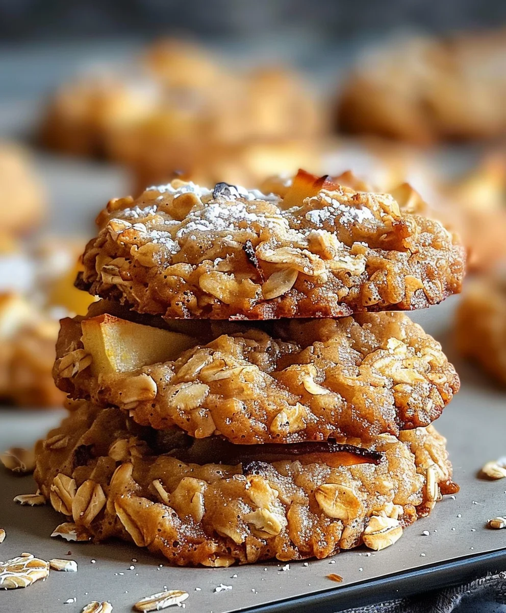 Gesunde Apfel Hafer Kekse