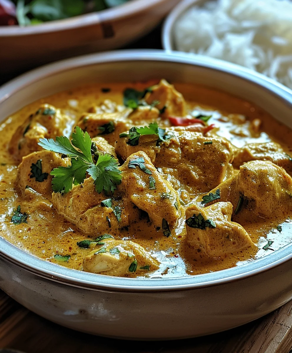 Cremiges Indisches Kokos Hähnchen Korma: Einfach lecker!