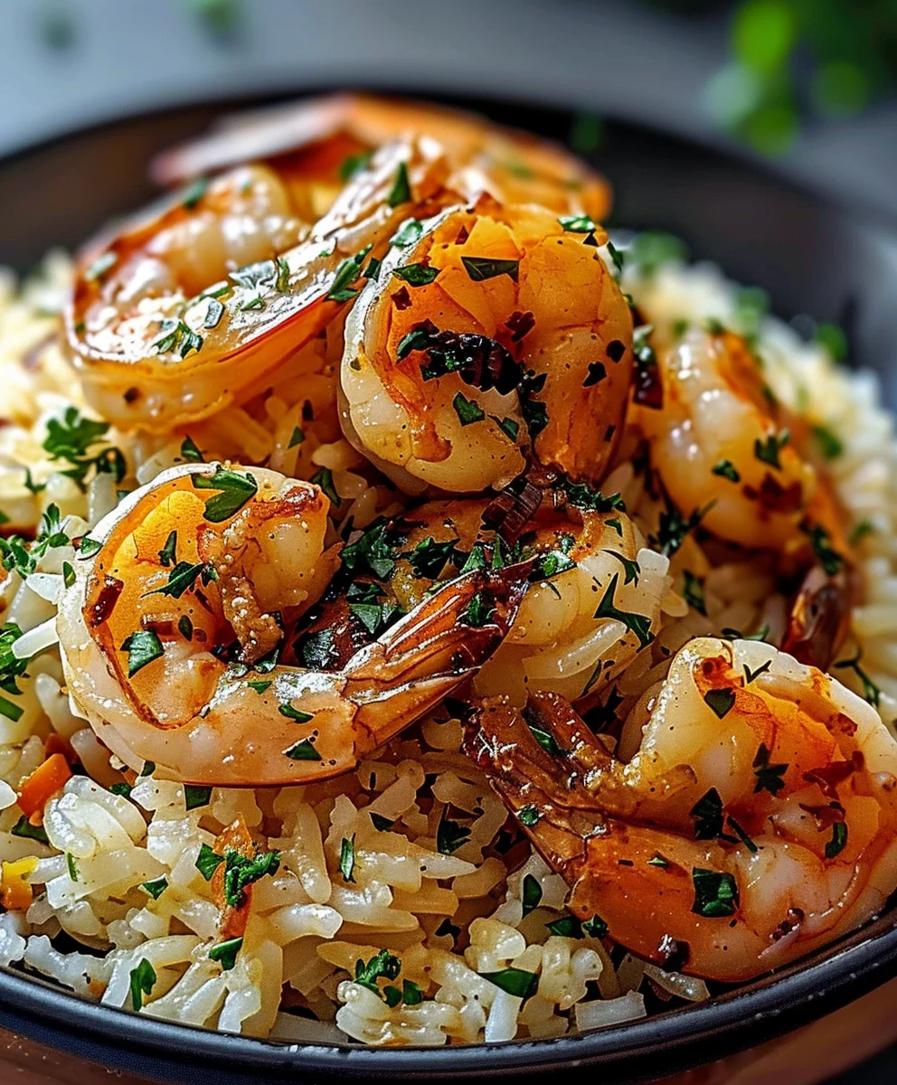 Einfacher Garnelen Knoblauchbutter Reis: Ein Fest für Genießer