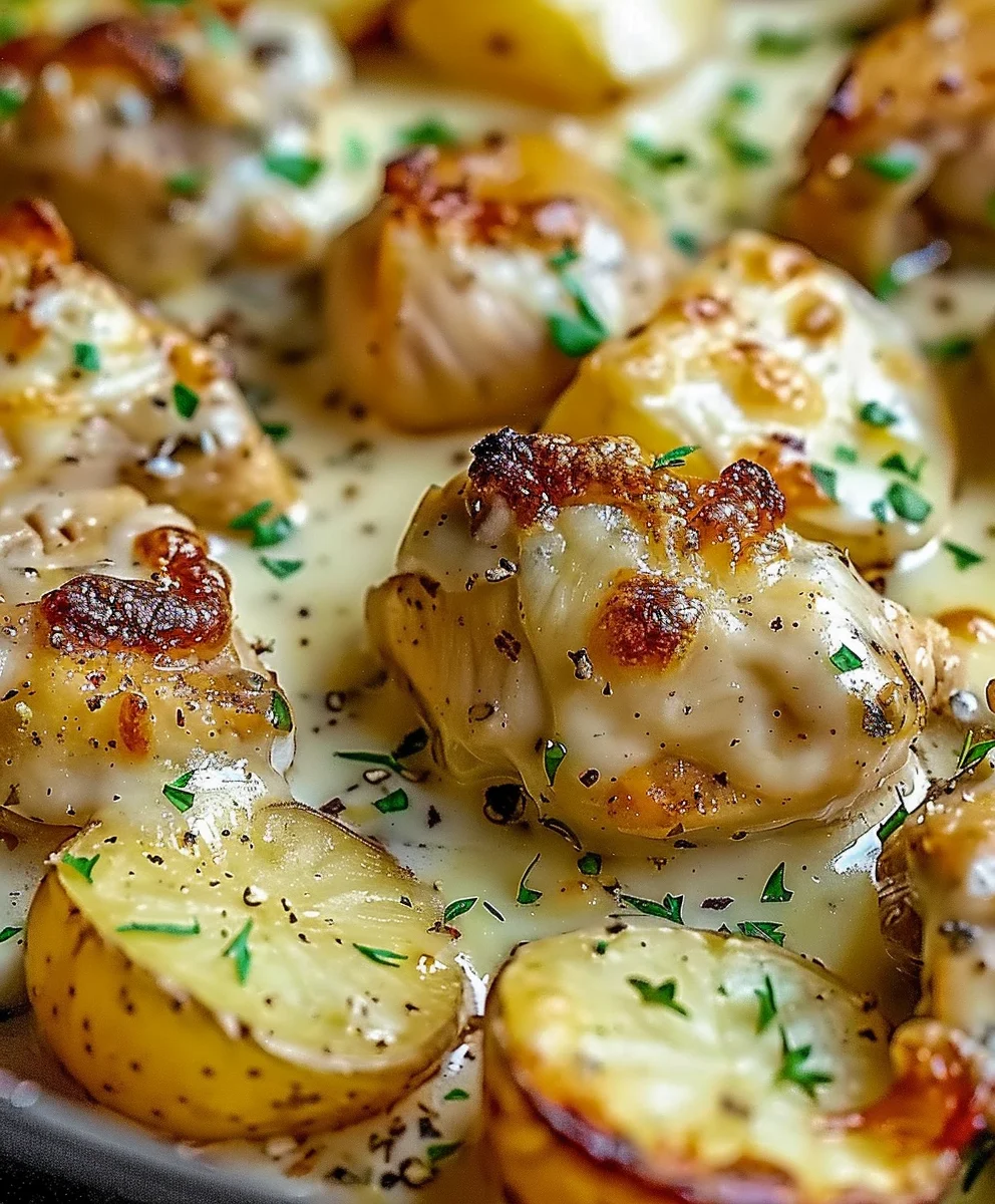 Knoblauch-Parmesan-Crockpot-Hähnchen & Kartoffeln: Ein Traum!