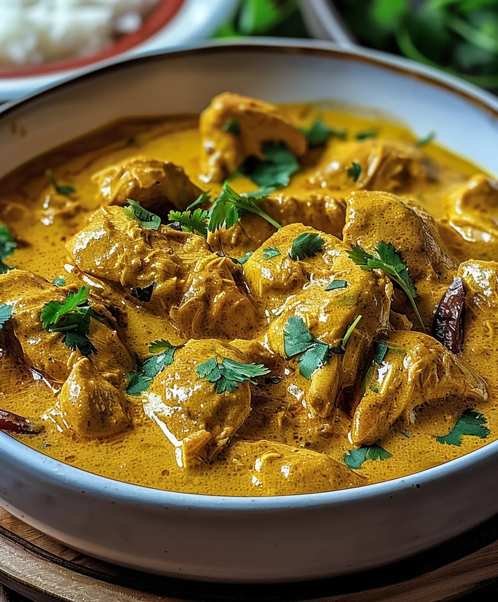 Cremiges Indisches Kokos Hähnchen Korma: Einfach lecker!