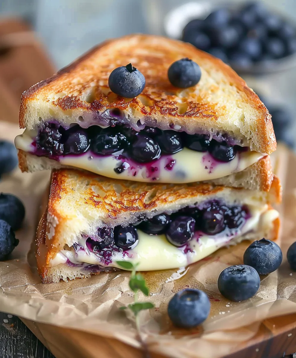 Knuspriger Blaubeer Grilled Cheese