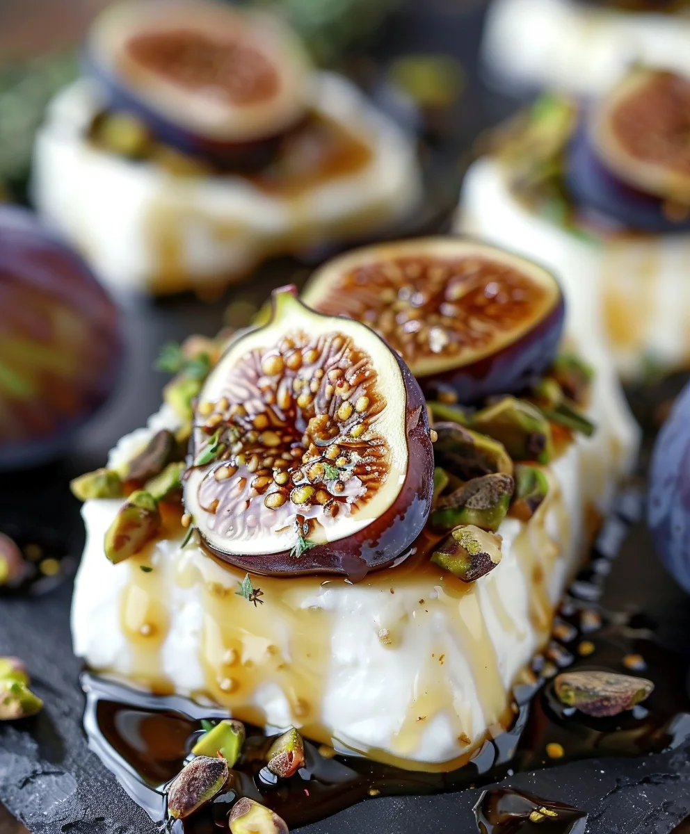 Süß-salziger Honig-Feigen-Ziegenkäse-Appetizer